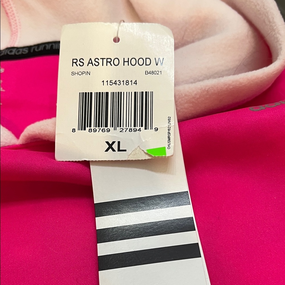 Adidas Vibrant Pink Climawarm Astro Women’s Pullover with White Accents - Picture 10 of 10